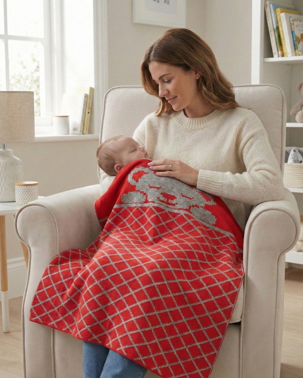 Babydecke Bruno - aus 100% extrafeiner Merinowolle (65x75 cm)